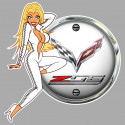 CHEVROLET Corvette  Z06 Supercharger  Pin Up  laminated decal