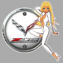 CHEVROLET Corvette Z06 Supercharger  left Pin Up  laminated decal