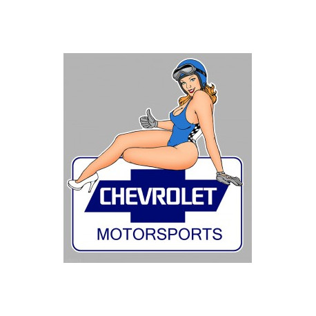 CHEVROLET Motorsports left Pin Up laminated decal