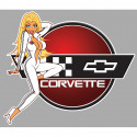 CHEVROLET Corvette right Pin Up  laminated decal