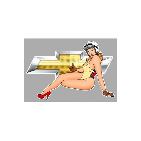 CHEVROLET left Pin Up  laminated decal