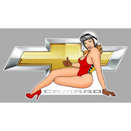 CHEVROLET CAMARO  left Pin Up  laminated decal