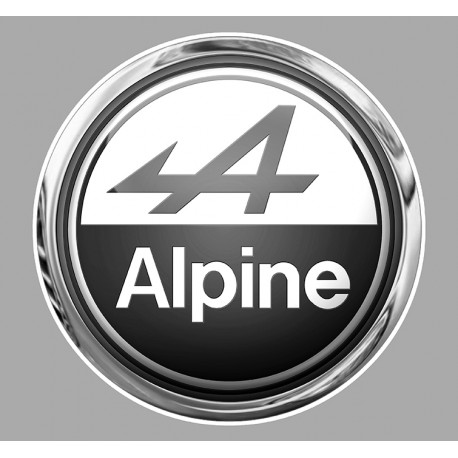 ALPINE Black Laminated decal