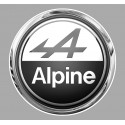 ALPINE Sticker Trompe l'oeil noir vinyle laminé