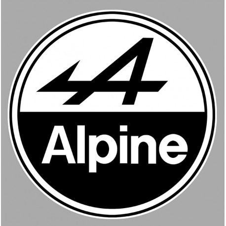 ALPINE Black laminated decal