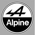 ALPINE Noir Sticker vinyle laminé