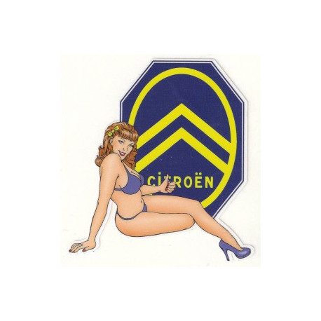 CITROËN right Pin Up  laminated decal