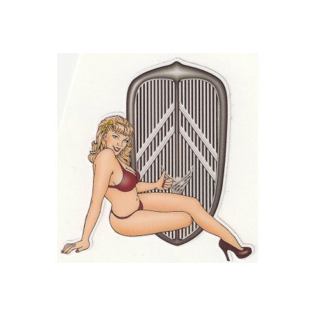 CITROËN Traction right Pin Up  laminated decal