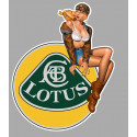 LOTUS Sticker Pin Up  Vintage droite vinyle laminé