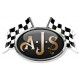 AJS Flags laminated decal