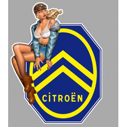 CITROËN  left Vintage Pin Up  laminated decal