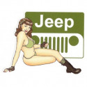 JEEP  Pin Up droite Sticker vinyle laminé