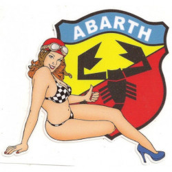 ABARTH Pin Up Sticker droite vinyle laminé