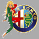 ALFA ROMEO  right Pin Up laminated decal