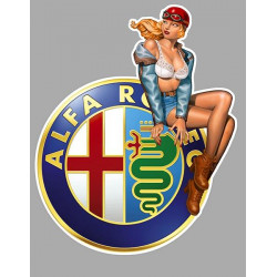 ALFA ROMEO  right Pin Up laminated decal