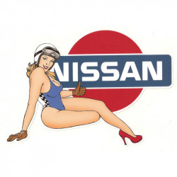 NISSAN  Pin Up droite sticker vinyle laminé