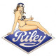 RILEY  Pin Up droite sticker vinyle laminé