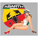 ABARTH Pin Up Sticker gauche vinyle laminé