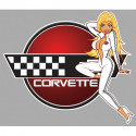 CHEVROLET Corvette  Pin Up gauche Sticker vinyle laminé