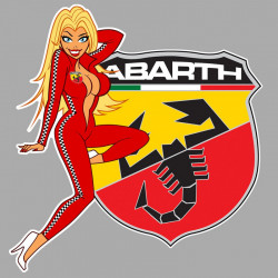 ABARTH Pin Up Sticker droite vinyle laminé