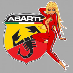 ABARTH  left Pin Up laminated decal