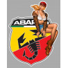 ABARTH  right vintage  Pin Up laminated decal