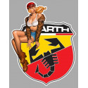 ABARTH Pin Up vintage Sticker gauche vinyle laminé