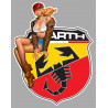ABARTH  left vintage  Pin Up laminated decal