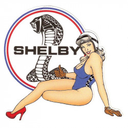 SHELBY  Pin Up gauche sticker vinyle laminé