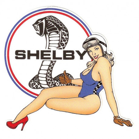 SHELBY  left Pin Up laminated decal