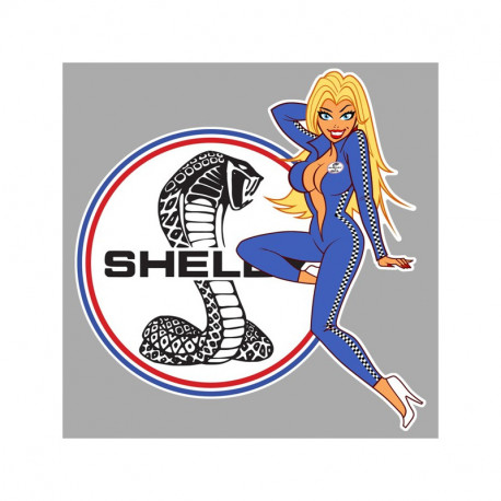 SHELBY  left Pin Up laminated decal