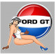 FORD GT  Pin Up droite sticker vinyle laminé