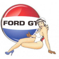 FORD GT  Pin Up gauche sticker vinyle laminé