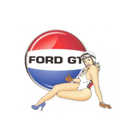 FORD GT  Pin Up gauche sticker vinyle laminé