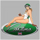 FORD CORTINA left Pin Up laminated decal