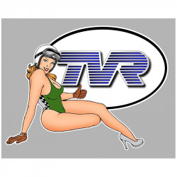 TVR  Pin Up droite sticker vinyle laminé