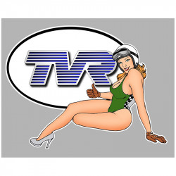 TVR  Pin Up gauche sticker vinyle laminé