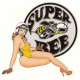 SUPER BEE  Pin Up droite sticker vinyle laminé