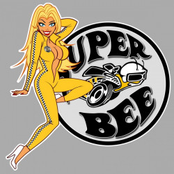 SUPER BEE  Pin Up droite sticker vinyle laminé