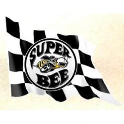 SUPER BEE Flag gauche sticker vinyle laminé