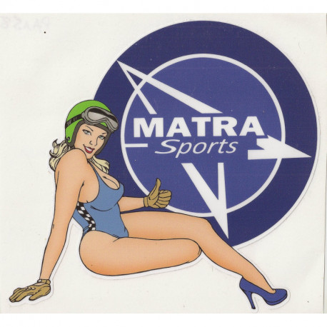 MATRA  Pin Up droite sticker vinyle laminé