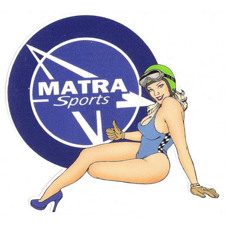 MATRA  Pin Up gauche sticker vinyle laminé