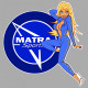 MATRA  Pin Up gauche sticker vinyle laminé