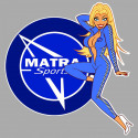 MATRA  Pin Up gauche sticker vinyle laminé