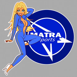 MATRA  Pin Up droite sticker vinyle laminé