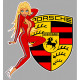 PORSCHE  Pin Up droitee sticker vinyle laminé