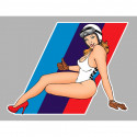 BMW  left Pin Up laminated decal