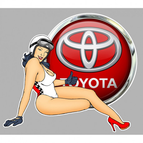 TOYOTA  Pin Up droite sticker vinyle laminé