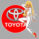 TOYOTA  Pin Up gauche sticker vinyle laminé