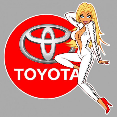 TOYOTA  left Pin Up laminated decal